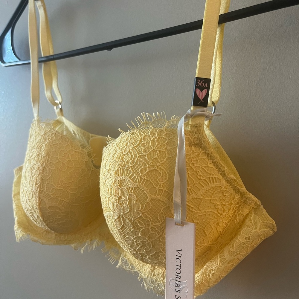 Victoria secret yellow Demi bra